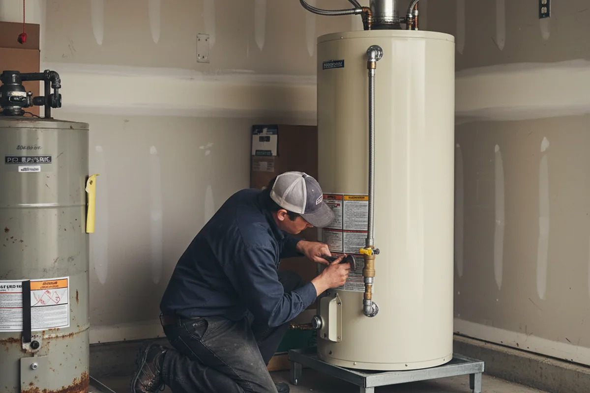 Water heater and shutoff valve replacement in Garfield
